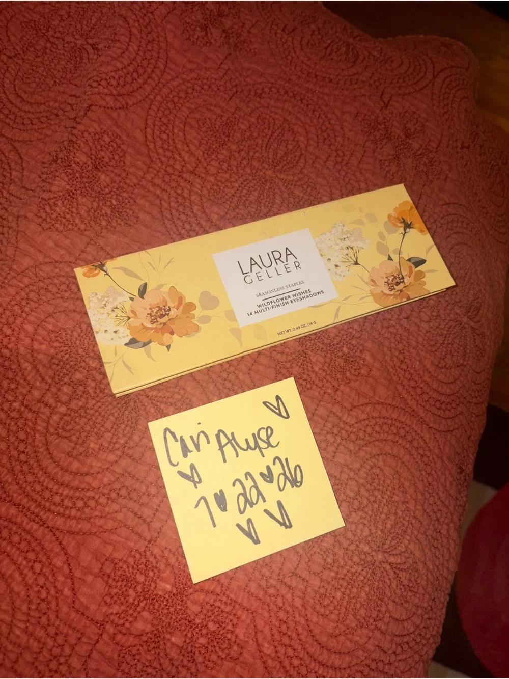 Laura Geller Floral Yellow & Warm Neutral Eyeshadow Palette